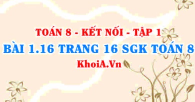 Bài 1.16 trang 16 SGK Toán 8 tập 1 Kết nối tri thức